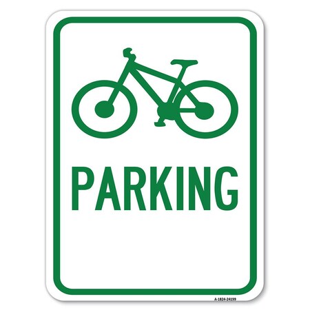 Signmission D4-3 Bicycle Parking Bicycle Parking Heavy-Gauge Alum Rust Proof Parking, 18" x 24", A-1824-24199 A-1824-24199